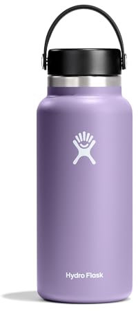 Hydro Flask - Wasserflasche 709 ml (24 oz) - Vakuumisolierte Edelstahl-Wasserflasche mit Flex-Verschluss - Weite Öffnung - Moonshadow