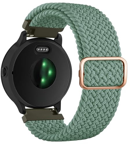 AK für Garmin Vivoactive 5 Armband / Garmin Vivoactive 3 Ersatzarmband Damen Herren, 20mm Atmungsaktives Elastisches Nylon Armbänder für Vivomove 3 / Vivomove HR / Forerunner 55 158 245 Ersatzarmband