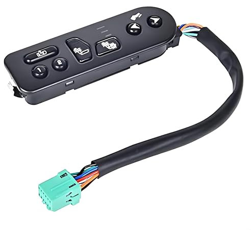 Feegow Interruttore per sedile riscaldato, interruttore riscaldatore sedile auto 5 pulsanti di controllo per modelli SUV (2003 2006), interruttore di controllo a pedale riscaldamento sedile 15116862