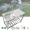 Fregadero Portátil For Exteriores Con Soporte Fregadero Jardin Exterior Fregadero Industrial Con Escurridor Fácil De Montar Fregadero Multifunción Para Restaurantes Garajes Lavanderías 75x40xH75cm