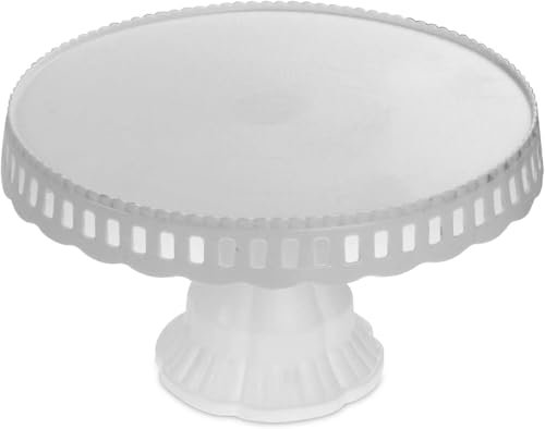 eMKay® White Plastic Traditional Desserts Cake Stand Plate Display 28cm x 16cm