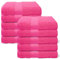 Brentfords Face Cloth For Bathroom, Super Soft 100% Cotton Absorbent Fast Drying Face Towels Pack of 10 Luxury Spa Quality Washcloth For Gym Travel, Bright Pink-30x30cm