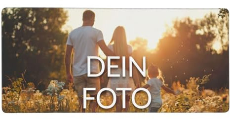 Bedrucktes XXXL Übergröße Mauspad mit Foto, (3 Größen), Mousepad selbst gestalten, Mousepad für Büro Gaming, rutschfeste Gummi-Unterseite, Geschenkidee Männer, Frauen, Freunde, Gamer, Büro