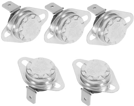 DIYEAH 5pcs Temperature Control Switch Thermostat Thermal No for Electric Appliances Heater Water Heater Auto Reset