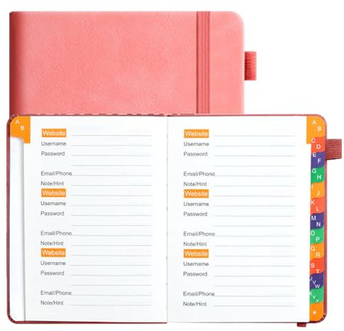 Passwortbuch - Secure Login Organizer, Alphabetischer Access Tracker | Digitales Anmeldeinformationsnotiok, Taschenkonto -Logbuch, Website -Login -Keeper, Sichere Kennwortspeicher Für Die Internetnutz