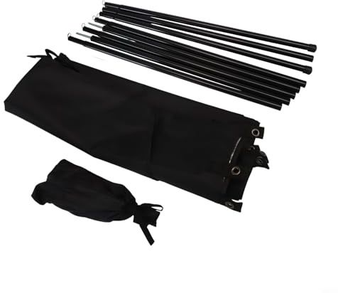 Sun Canopy Awning Waterproof Shelter for Motorhome Van Campervan SUV, Easy 6-Minute Setup, Fire Retardant 210D Fabric, Adjustable Poles, Black