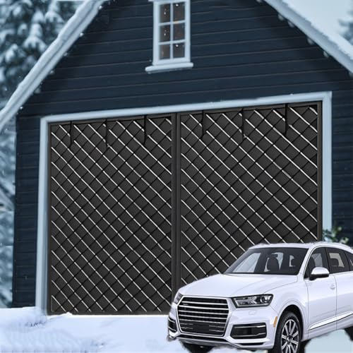 Générique Rideau Isolant Magnétique pour Porte De Garage,Moustiquaire d'hiver,Rideau De Porte Suspendu,Rideau Thermique,Protection Contre Le Froid,Protection pour Porte De Garage,Noir,W274xH244cm