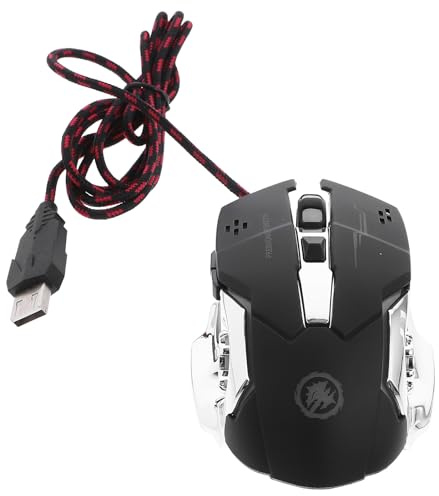 GALPADA Souris Gamer Filaire USB X9 6d pour Ordinateur, Noire | ABS Robuste, Ergonomie Soignée, Patins Résistants, Puce de Jeu Professionnelle, Réglage Dpi