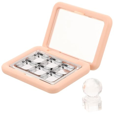 Palette Magnetica Vuota da Viaggio 6 Scomparti Beige per Cosmetici | Stampo Incluso, Plastico e Metallo, Ricaricabile per Ombretti e Rossetti, Organizzazione Chiara
