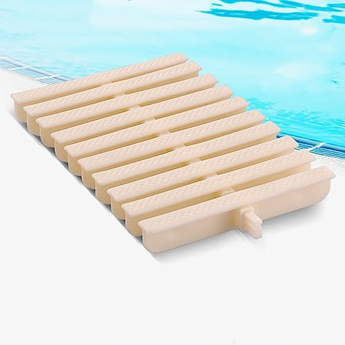 Genérico Rejilla de desagüe para Piscinas - Rejilla de canaleta de ABS, tamaños Ajustables, Blanca (14 cm) para una gestión eficaz del Agua y Mayor Seguridad.