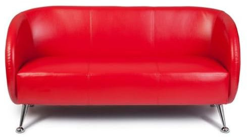 hjh OFFICE Lounge Sofa ST. Lucia Kunstleder 3-Sitzer Sofa mit weicher Polsterung, besonders bequem, Rot, 713405