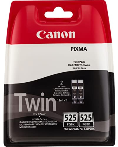 Canon Ink Black Pigmented Twin Pack PGI-525BK, 4529B010 (PGI-525BK)