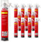 622 ALFA - Mousse PU expansive monocomposant manuelle 750ml, multi emploi, offre d'excellentes solutions de calfeutrement et d'isolation thermique, lot de 12