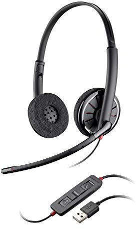 Plantronics Blackwire C320 USB Binaural Headset I for Microsoft Skype, VoIP, PC Computer and Mac I Two Ear 85619-102