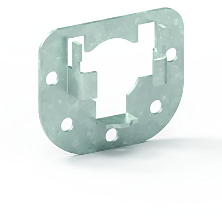 markiso® Rolladen Klauenlager verzinkt mit Sicherungsbügel, Rolladenlager Rollladenbefestigung 12mm Bolzen