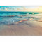 murando - Papier peint panoramique paysage 350x256 cm - Revêtement mural décoration salon - Design moderne - Blanc marron bleu - Nuages vagues mer ciel sable plage tropical eau c-B-0358-a-a