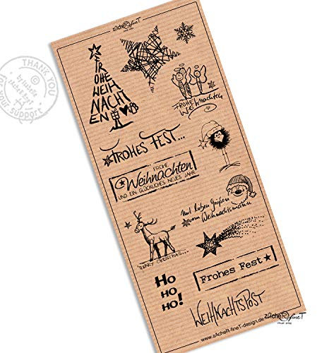 Aufkleber Sticker Weihnachten Weihnachtsaufkleber für Geschenkanhänger, Weihnachtskarten, Geschenkverpackung zum Fest- 2 Bögen - beschreibbar - ausmalen