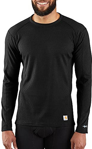 Carhartt Men's Carhartt Men's Force Midweight Classic Thermal Long Sleeve Shirt Base Layer Top, Black, M UK