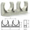 chud 50x Doppel Rohrclip 32mm Rohrklemme Rohrhalter Clipser Rohrschelle Klemmschelle Grau