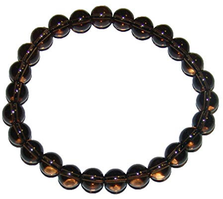 TESTEL Janni Armband mit Kugel aus Rauchquarz, 8 mm, montiert auf robustem Stretchband, SC-ARM-KU-RA-8 mm Marke, Einheitsgröße, Unkostbare Metalle, Kein Edelstein