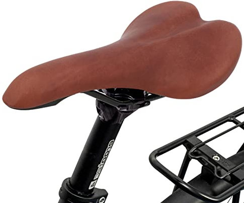 Gusti Fahrradsattel Leder - Geraint T. Fahrradsattel Ledersattel weich Sattel Fahrrad Rennrad Echtes Leder (Dunkelbraun)