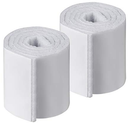 Metafranc Lot de 2 bandes de feutre 0,5 m x 50 mm – Blanc – Découpe libre – Protection efficace de vos meubles/Ruban adhésif en feutre sur rouleau/Patins pour meubles pour sols délicats / 647109