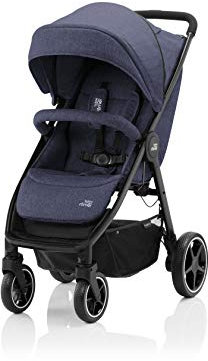 BRITAX RÖMER Buggy B-AGILE M, Ein-Hand-Faltmechanismus und kompakte Größe, von Geburt bis 4 Jahre (bis 22kg), Navy Ink