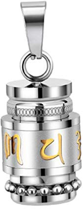 Perfeclan Pendentif Collier Pendentif de Bouddha Chinois pour Homme, Argent