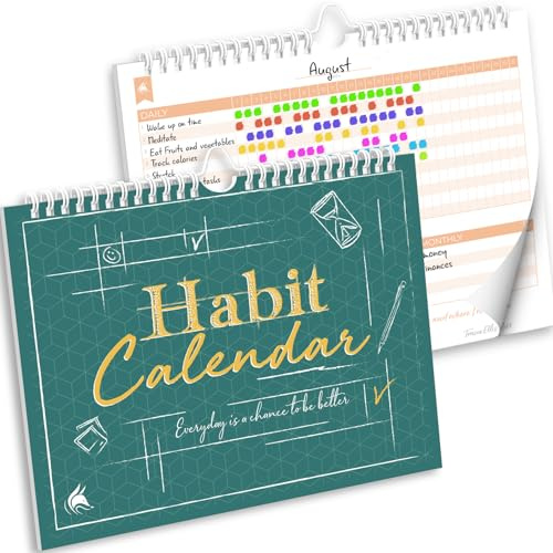 Clever Fox Gewohnheitskalender – inspirierender Gewohnheiten-Tracker für atomare Gewohnheiten – farbenfrohes Gewohnheits- und Zielplaner-Tagebuch zur Steigerung der Produktivität und zum besten Selbst