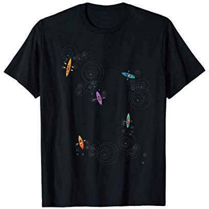 Kajak-T-Shirt für Männer, Frauen und Kinder, Grafik-Kajak T-Shirt