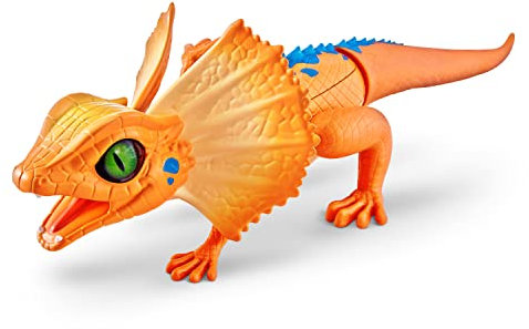 Robo Alive Schleichende Echse Serie 3 (Orange), batteriebetriebenes Roboterspielzeug, realistische Bewegungen, Spielzeugechse