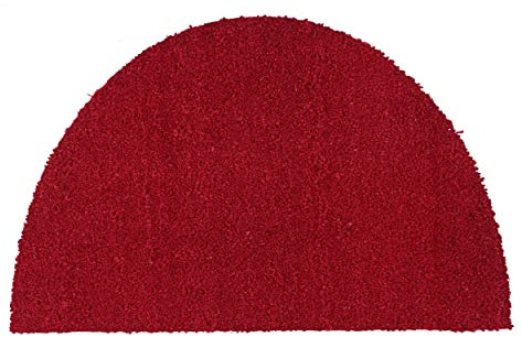 Stuoie in cocco semitonde - stuoie antibatteriche per porte - per aree esterne coperte - fibre naturali sostenibili - 100% cocco - 60x90 cm - rosso