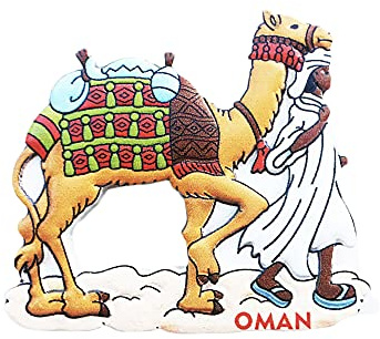 Oman-Kühlschrankmagnet, 3D-Kamel, Souvenir, Geschenk, handgefertigt, Heim- und Küchendekoration, Oman-Kühlschrank-Magnet-Kollektion