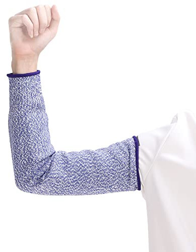 ZJchao 4pcs Schnittfeste Unterarmschutz, 5 Stufige Anti Schock Schutzhülle, Atmungsaktive Bequeme Armschutz für Gartenarbeit und Werkarbeiten (L)