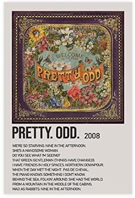Pretty Odd by Panic! at The Disco Sänger Musikposter 1 Leinwandposter Wandkunst Dekor Druck Bild Gemälde für Wohnzimmer Schlafzimmer Dekoration ungerahmt: 30 x 45 cm