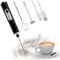 ADOV Handheld Milk Frother, Rechargeable Stainless Steel Coffee Whisk with 2 Heads and 3-Speed Foam Mixer, Electric USB Egg Beater for Latte, Cappuccino, Matcha, Hot Chocolate, Smoothies