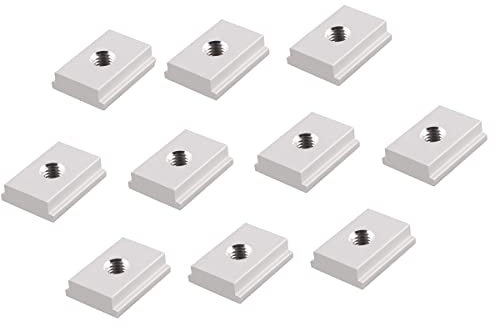 CNCYEAH 10 Stück T-Nut-Muttern, M6 T-Schiene Aluminium Nut Muttern Track Schiebemuttern M6 Gleitmuttern Aluminiumprofil Zubehör für Holzbearbeitungswerkzeug Stecknuss