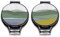 M & G Mustard & Gray Countryside Hob Covers – Set of 2 | 37cm Round | Compatible with AGA, Heritage & Stanley Cookers | Heat-Resistant Pads | Chefs kitechen Accessories (Hills - Heather and Gorse)