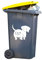 Personalised Wheelie Bin Sticker Dog dachshund Silhouette Funny Custom Number House Number Sticker Wheely Bin Dustbin