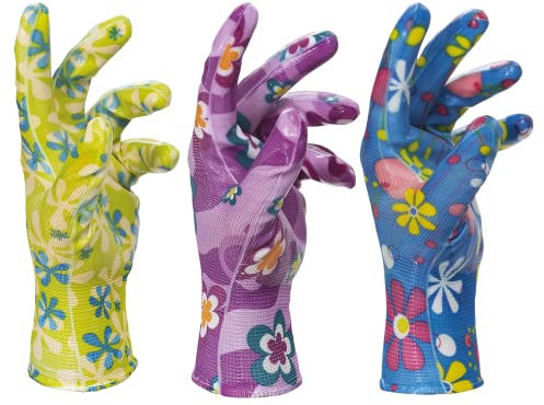 Bericah Dr Protec Skudo Gardens Colours, Guanto Riutilizzabile in Poliestere, taglia UNICA, 1 paio, colore assortito