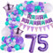 Lila 75 Geburtstag Deko Mädchen 75 Jahre Geburtstag Luftballon Girlande Lila Blau Deko 75 Geburtstag Lila Ballon Girlande 75. Geburtstag Mädchen Ballonbogen Geburtstagsdeko 75 Luftballon Mädchen