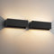 Klighten 30W Außenlampe Außenwandleuchte Schwarz, 2PCS Aussenleuchte Aussenlampe Wand UP Down, IP65, Wandleuchten Innen/Außen Mit Einstellbar Abstrahlwinkel,für Wohnzimmer Garten, Warmweiß 3000K