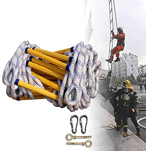 Feuerleiter, 1/2/3/4/5 Stockwerke hoch, Sicherheitsseilleiter, Notfall-Rettungsleiter, Wiederverwendbare, rutschfeste, weiche Leiter für Fenster und Balkon, Evakuierungsklettern, 3 m/9,8 Fuß