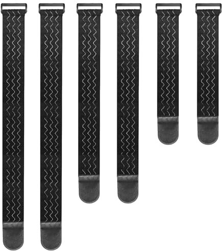 Upbeat Cinghie Elastiche con Antiscivolo 3 Misure (61/46/30cm x 5cm), Fascette è Ideali per Bicicletta, Protezioni per Pantaloni, Bagagli, Tappetini per Yoga, Campeggio, Tubi, Cavi