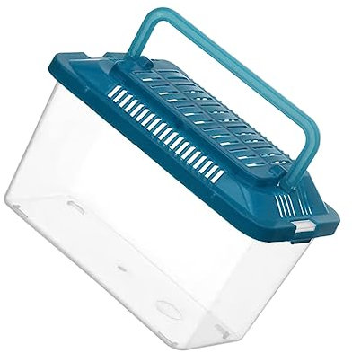 CIYODO Handheld Aquarium Transportbox Für Kleintiere Transparente Kunststoffbox Für Schildkröten Fische Reptilien Tragbare Zuchtbox Mit Einzigartigem Deckeldesign Zur Tierernährung