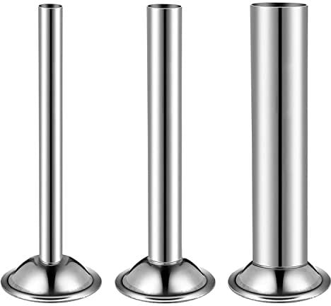 Sausage Filling Funnel, 3 Pieces Stainless Steel Meat Grinder Filling Tubes for Size 5 Meat Grinder, 3 Sizes