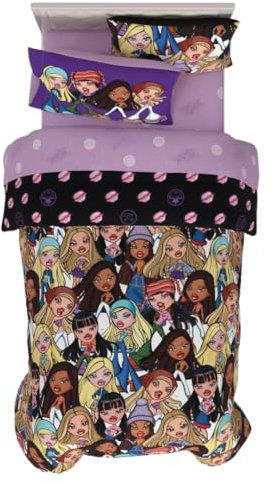 Franco Bratz Fashion Bedding 5-teiliges superweiches Bettdecken- und Bettlaken-Set mit Kissenbezug, Doppelbett, 100% offizielles Lizenzprodukt