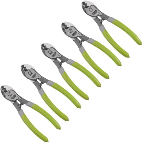 sourcing map 5pcs 6-Inch Cable Cutter Industrial Strength High Leverage Electrical Wire Cutters for Aluminum, Copper, Wire, Communications Cable