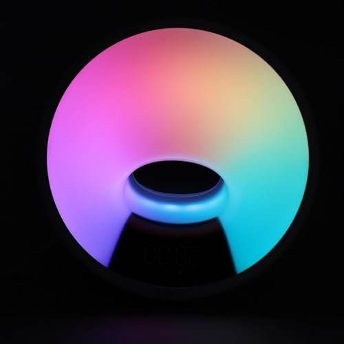Zunate Wake-up Light Sonnenaufgangswecker für Kinder, Schwere Schläfer, Schlafzimmer, mit Sonnenaufgang-Sonnenuntergang-Simulation, Zwei Alarme, 7-Farben-Nachtlicht, UKW-Radio,