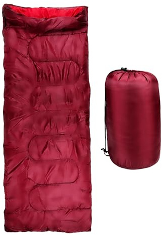 Camp Active Schlafsack Erwachsenen - Sommerschlafsack für 5°C bis 10°C - Deckenschlafsack für 1 Person - Reisedecke für Festivals und Camping - 190 x 72 cm - Rot